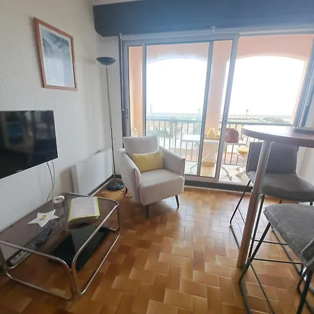 Vue Mer Exceptionnelle Barcares En Face De La Plage Au Village Studio Renove 2-4 Couchages Parking 公寓 乐巴凯尔斯