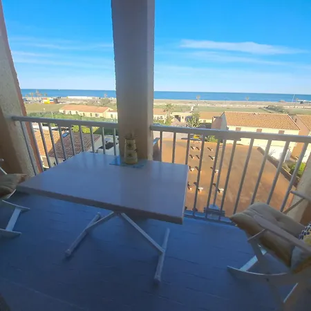 דירה Barcares Village Studio Renove Avec Gout Face A La Plage Principale Vue Mer Superbe Avec Parking Piscine *