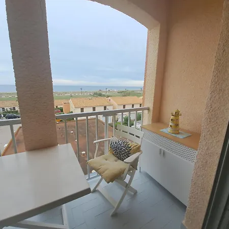 דירה Barcares Village Studio Renove Avec Gout Face A La Plage Principale Vue Mer Superbe Avec Parking Piscine לה ברקרה