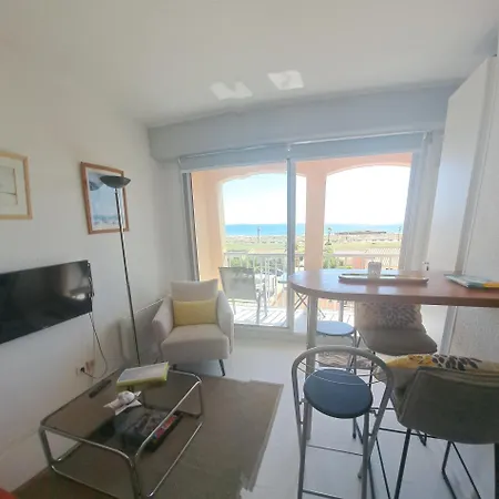 דירה Barcares Village Studio Renove Avec Gout Face A La Plage Principale Vue Mer Superbe Avec Parking Piscine